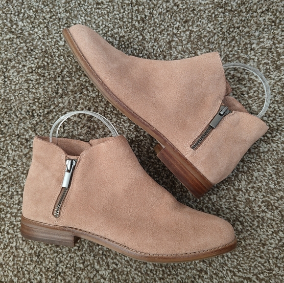 Sole Society Bevlyn Suede Ankle Boots in Antique Rose 7.5M - Picture 1 of 5